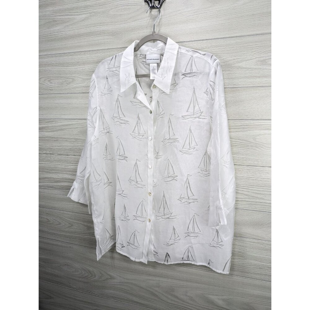 Sailboats Button-Front Shirt - Picture 3 of 7